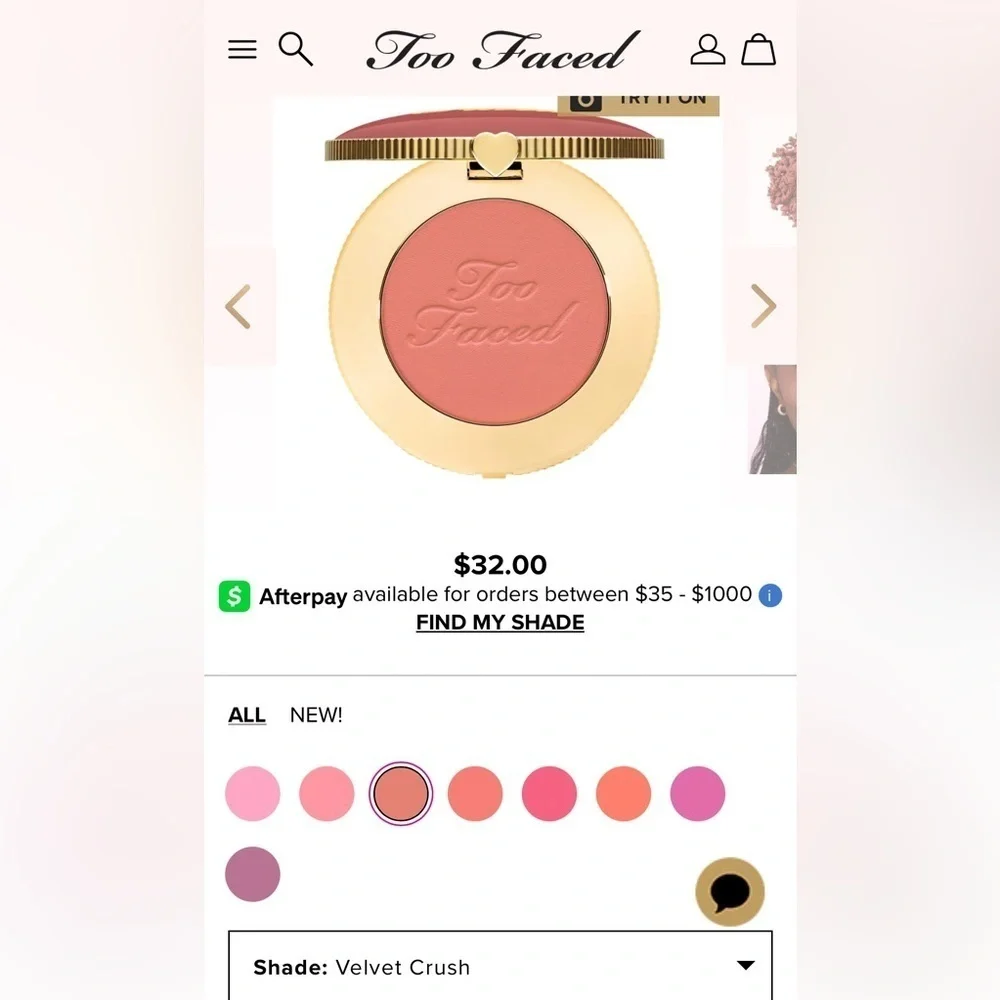 NEW Too Faced Cloud Crush Blurring Blush